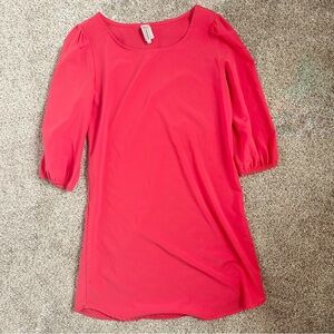 Women’s Brenda’s Pink Long Sleeve Shift Dress Size S
